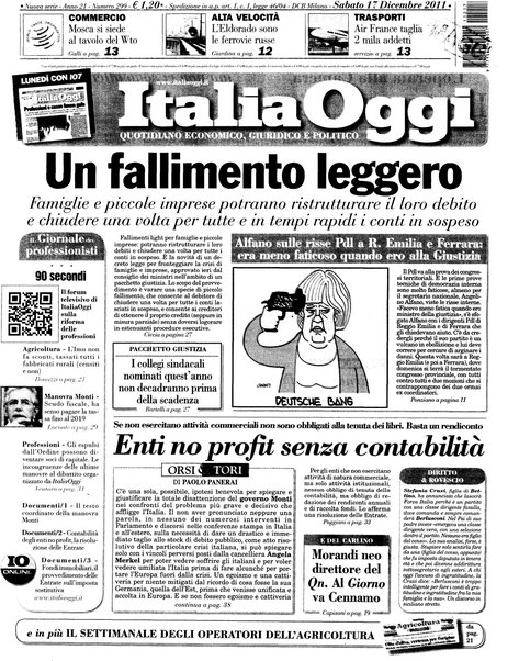 Italia oggi : quotidiano di economia finanza e politica